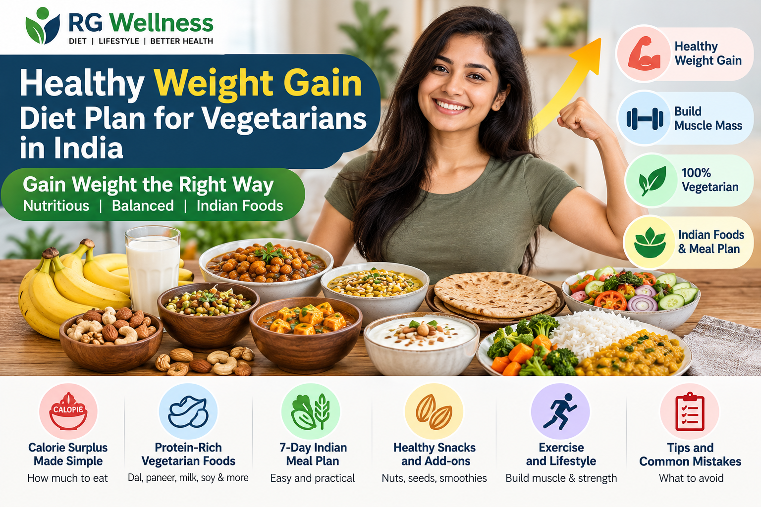 Healthy Weight Gain Diet Plan for Vegetarians in India 1 Healthy Indian Vegetarian Weight Gain Plan